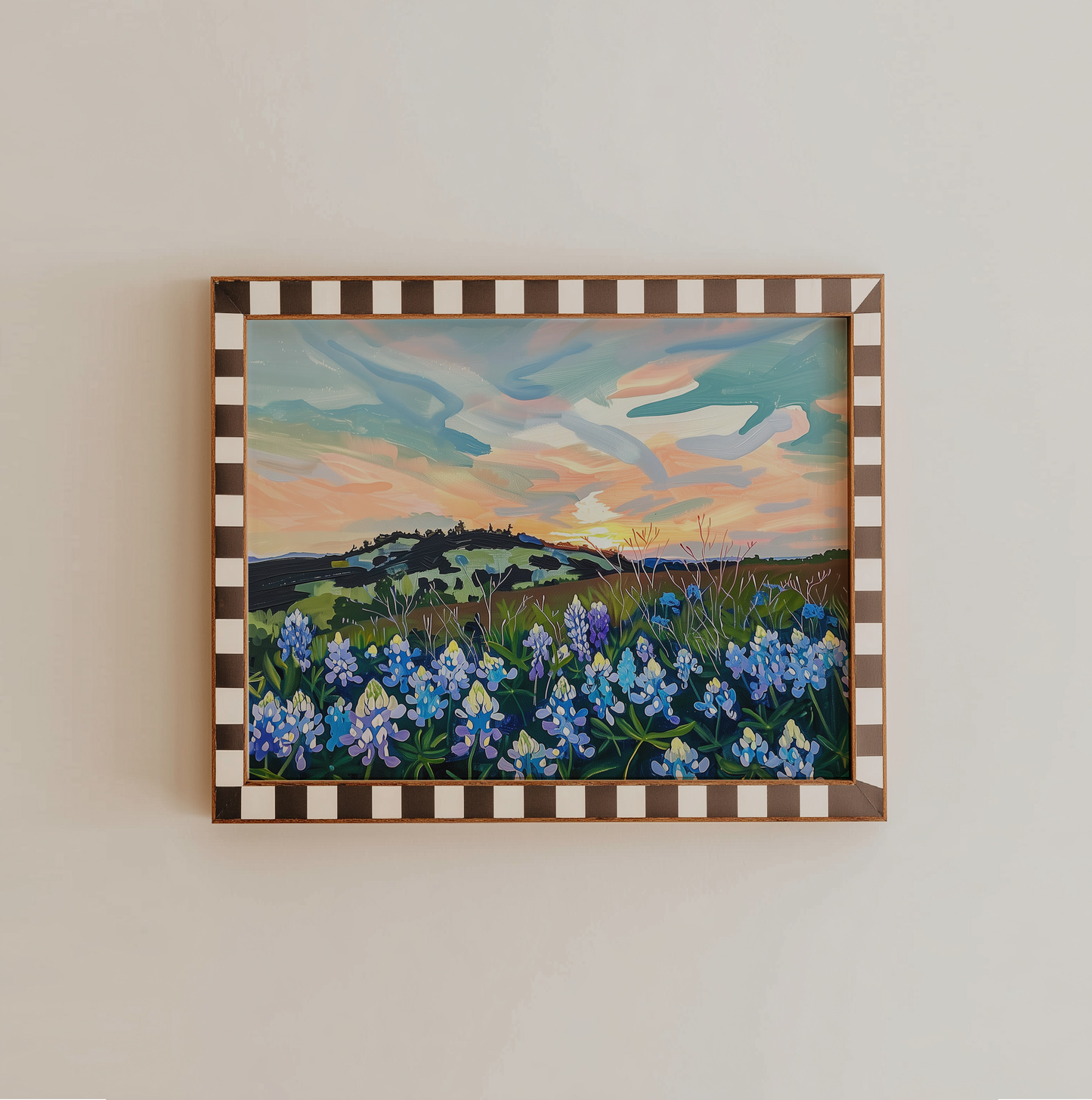 Bluebonnets at Sunset